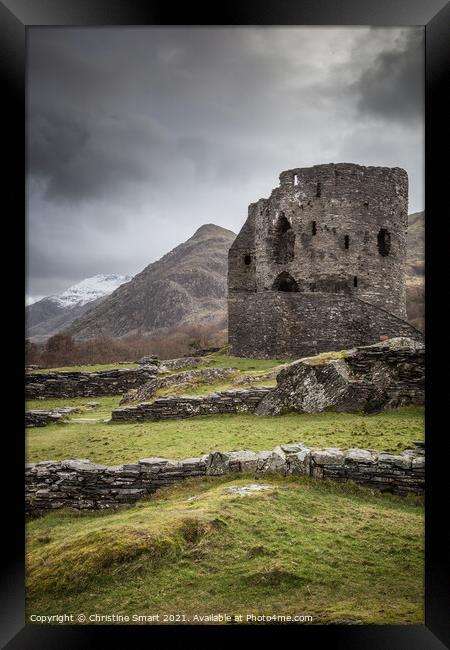 Dolbadarn Castle, Llanberis, Snowdonia - North Wales Framed Print by Christine Smart