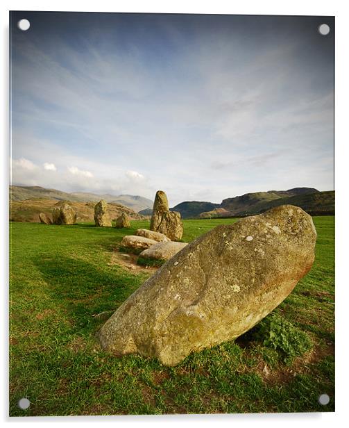 Castlerigg Stone Circle Acrylic by Richard Peck
