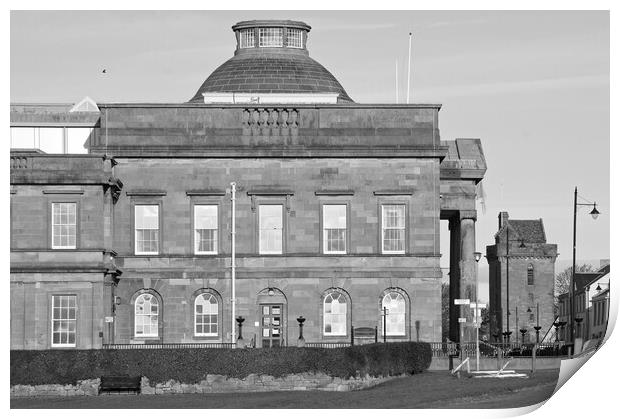 County buildings and St Johns Tower Ayr Print by Allan Durward Photography