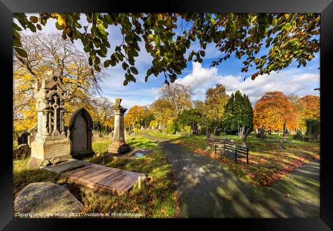 Welford Road Cemetery, Leicester Framed Print by Jim Monk