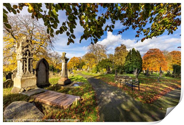 Welford Road Cemetery, Leicester Print by Jim Monk