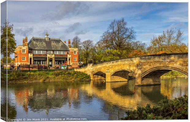 The Pavilion Cafe at Abbey Park, Leicester Canvas Print by Jim Monk