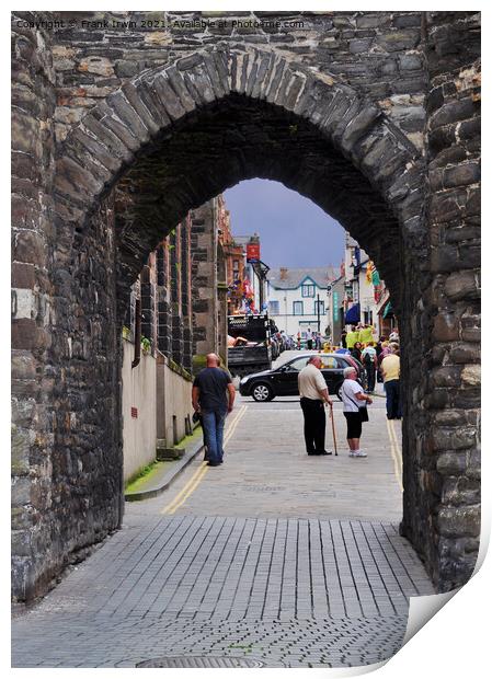 Archway built into the castle walls Print by Frank Irwin