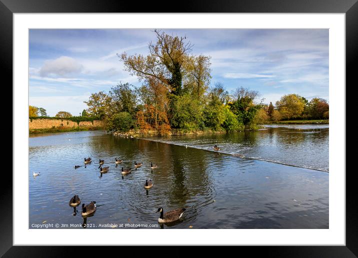 River Soar at Abbey Park in Leicester Framed Mounted Print by Jim Monk