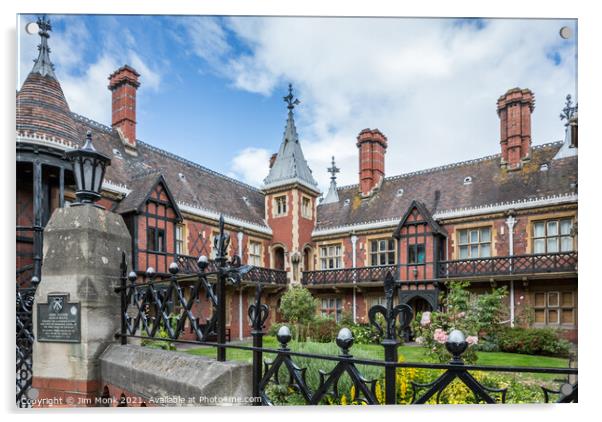 Bristol Almshouses Acrylic by Jim Monk