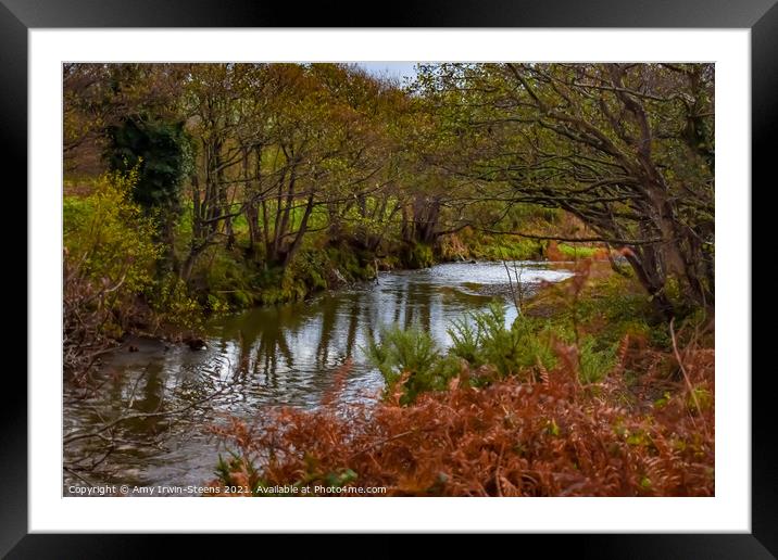 River flow Framed Mounted Print by Amy Irwin-Steens