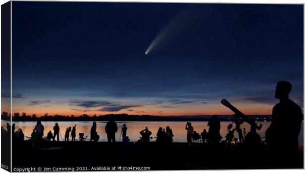 Comet Neowise Watchers Canvas Print by Jim Cumming