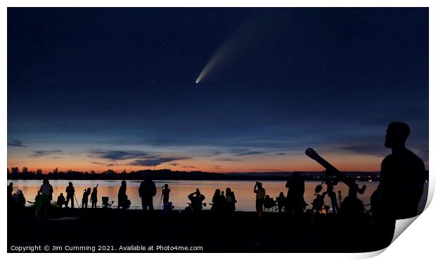 Comet Neowise Watchers Print by Jim Cumming