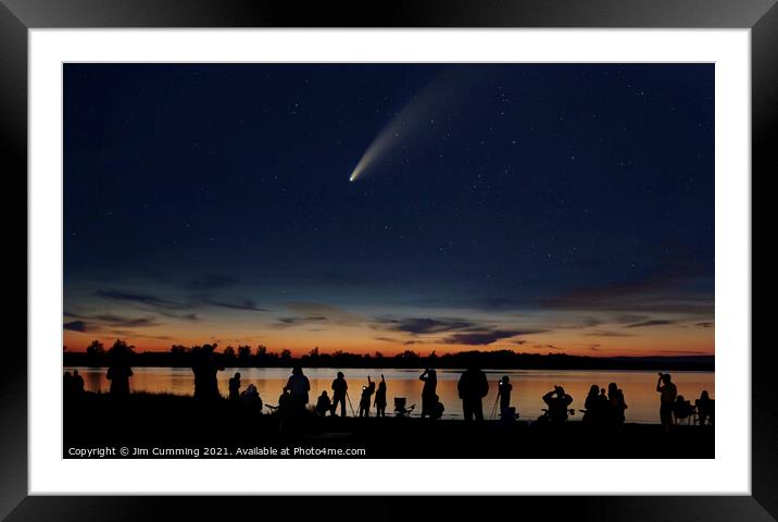 Comet Neowise Watchers Framed Mounted Print by Jim Cumming