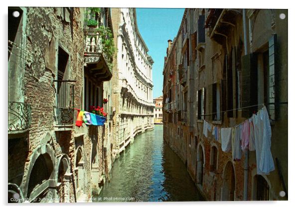 Venice Canal Acrylic by Juha Agren