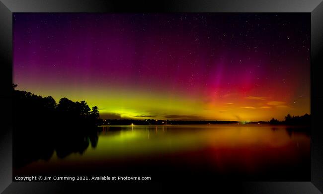 Northern Lights in Canada Framed Print by Jim Cumming