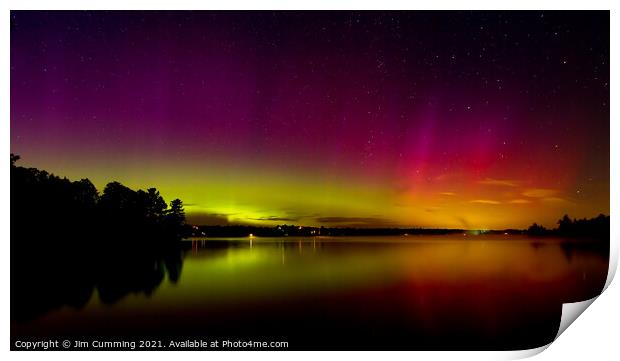 Northern Lights in Canada Print by Jim Cumming