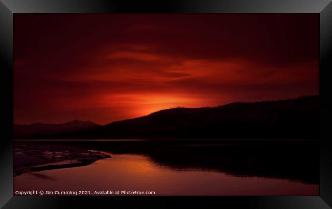 Sunset on Lake McDonald, Montana  Framed Print by Jim Cumming