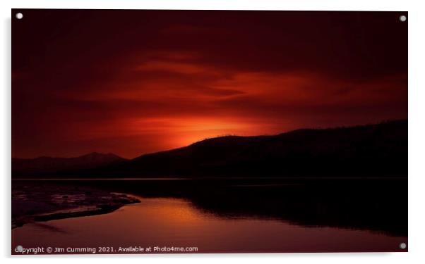 Sunset on Lake McDonald, Montana  Acrylic by Jim Cumming