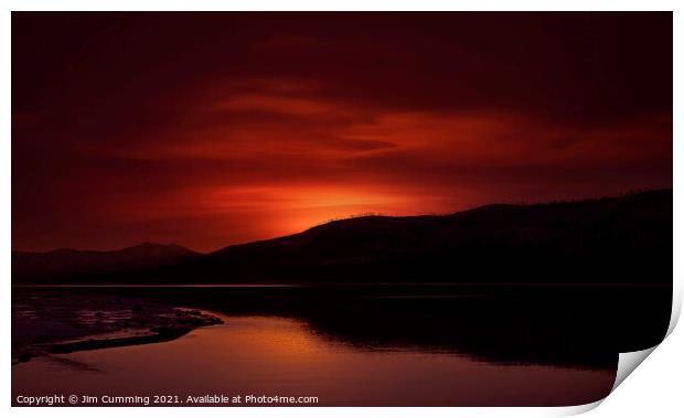 Sunset on Lake McDonald, Montana  Print by Jim Cumming