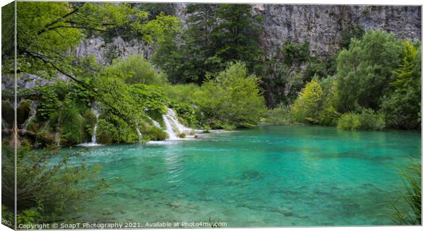 A shallow lake at the UNESCO World Heritage Site of Plitvice Lakes Canvas Print by SnapT Photography