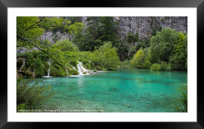 A shallow lake at the UNESCO World Heritage Site of Plitvice Lakes Framed Mounted Print by SnapT Photography