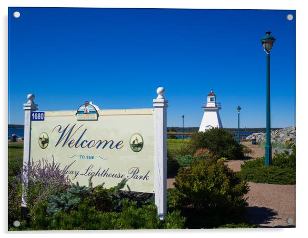 Lighthouse Park, Port Medway, Nova Scotia, Canada Acrylic by Mark Llewellyn