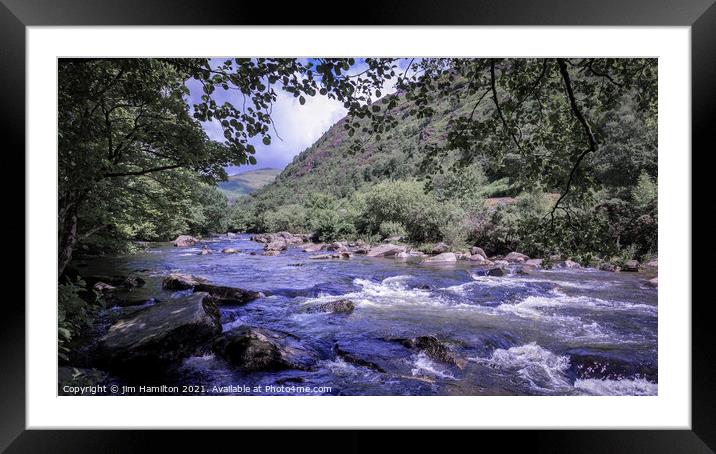 River Galslyn ,Snowdonia  Framed Mounted Print by jim Hamilton