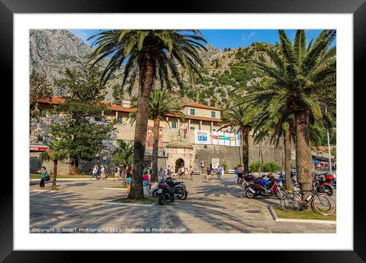 The Sea Gate at the entrance to the old town of Kotor, Montenegro Framed Mounted Print by SnapT Photography