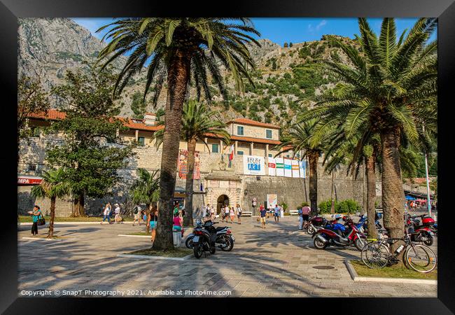 The Sea Gate at the entrance to the old town of Kotor, Montenegro Framed Print by SnapT Photography
