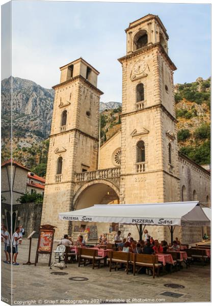 The Church of Saint Michael in the Old Town of Kotor, Montenegro Canvas Print by SnapT Photography
