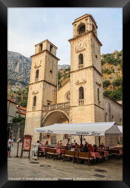 The Church of Saint Michael in the Old Town of Kotor, Montenegro Framed Print by SnapT Photography