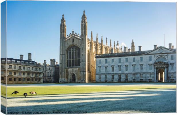 King's College Cambridge Canvas Print by Keith Douglas