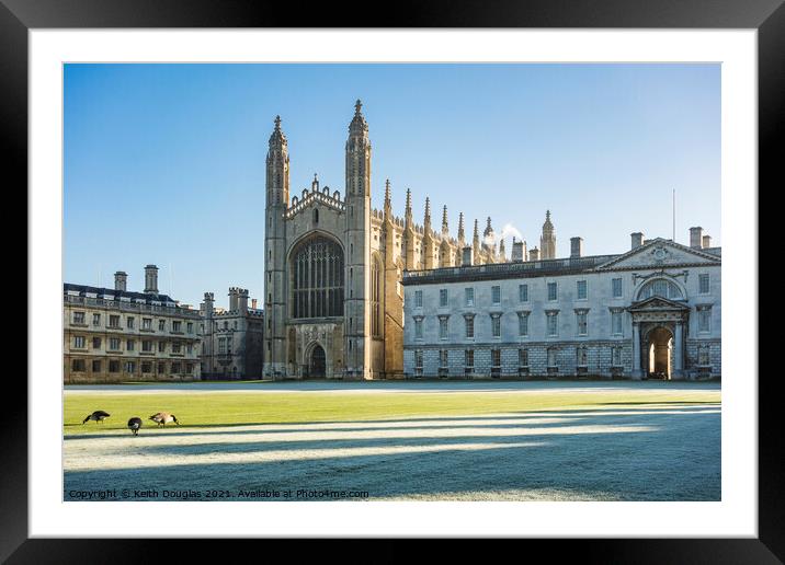 King's College Cambridge Framed Mounted Print by Keith Douglas