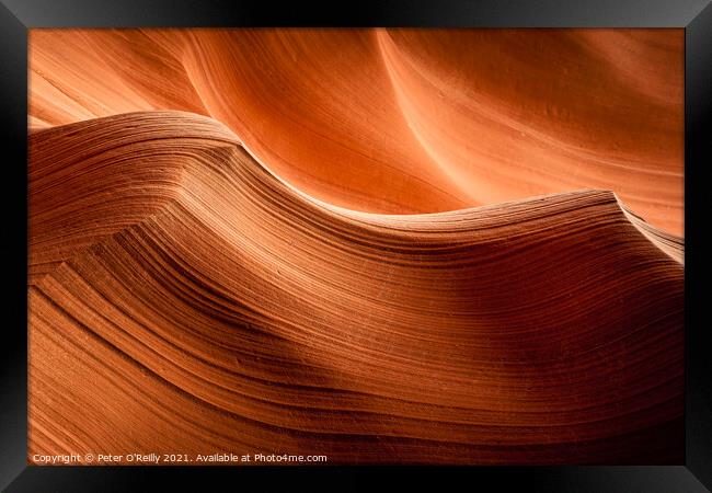 Antelope Canyon Colours #4 Framed Print by Peter O'Reilly