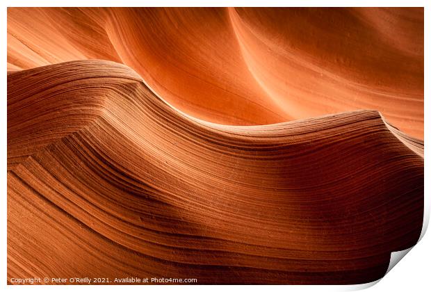 Antelope Canyon Colours #4 Print by Peter O'Reilly