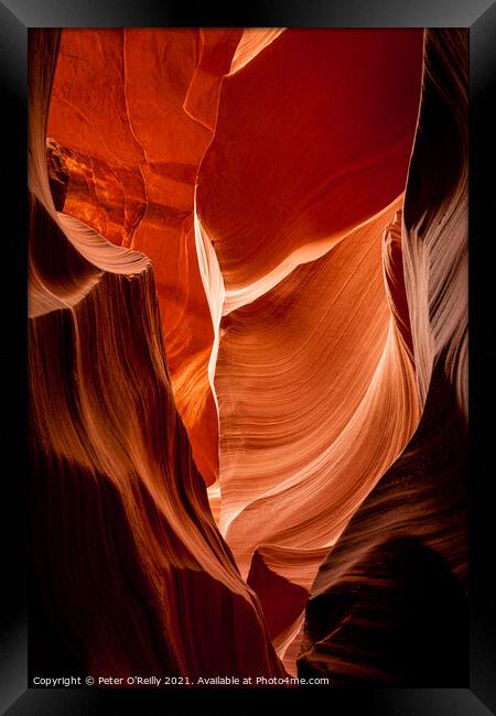 Antelope Canyon Colours #5 Framed Print by Peter O'Reilly