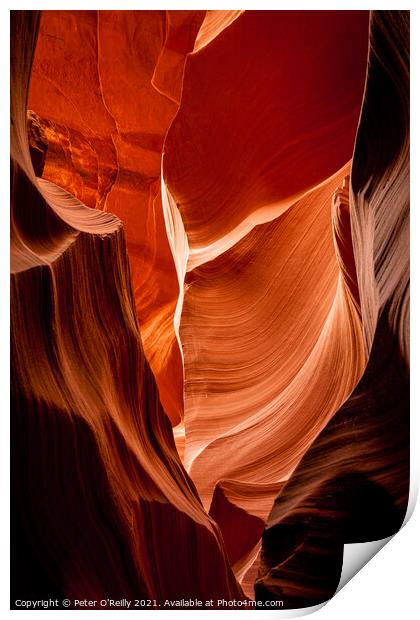 Antelope Canyon Colours #5 Print by Peter O'Reilly