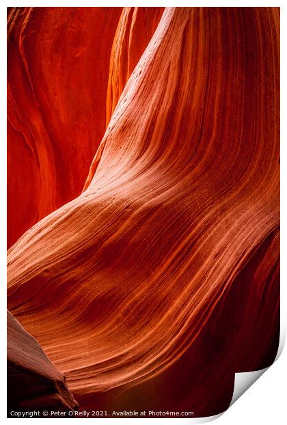Antelope Canyon Colours #6 Print by Peter O'Reilly