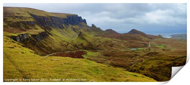 Quiraing sited at the northern most end of the Tro Print by Terry Senior