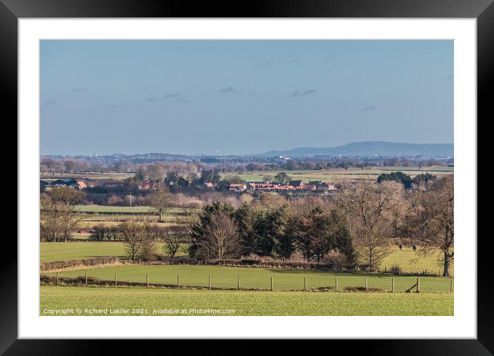 Eppleby, North Yorkshire from Foxberry Farm Framed Mounted Print by Richard Laidler