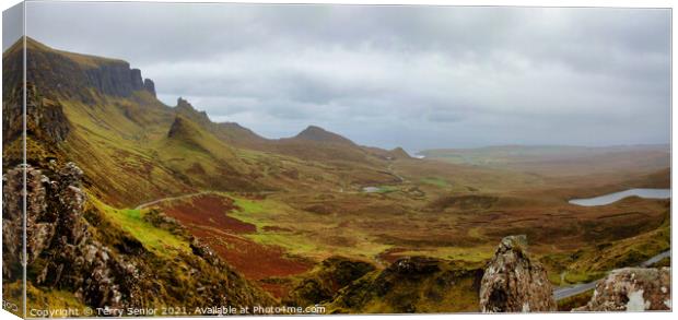 Quiraing sited at the northern most end of the Tro Canvas Print by Terry Senior