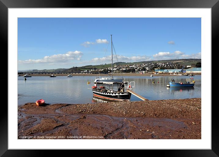 The Teignmouth and Shaldon Ferry on The River Teign Framed Mounted Print by Rosie Spooner