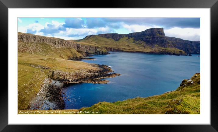 Moonen Bay, on the west coast of the Isle of Skye Framed Mounted Print by Terry Senior