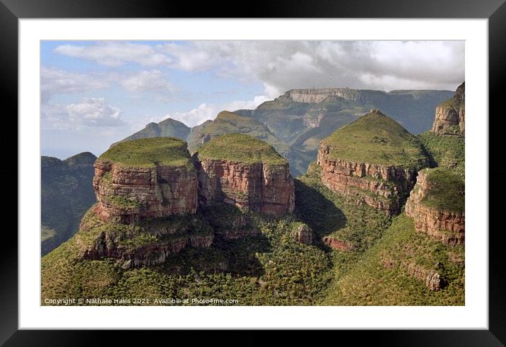 The Three Rondavels, South Africa Framed Mounted Print by Nathalie Hales