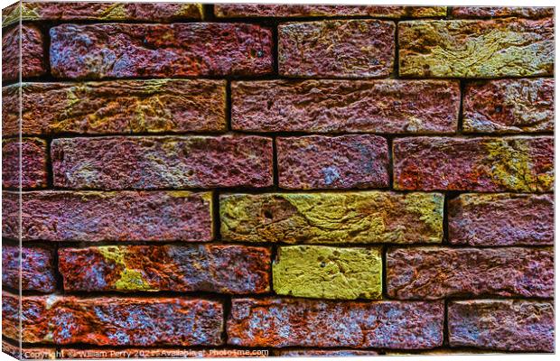 Colorful Bricks Abstract Brackground Venice Italy  Canvas Print by William Perry