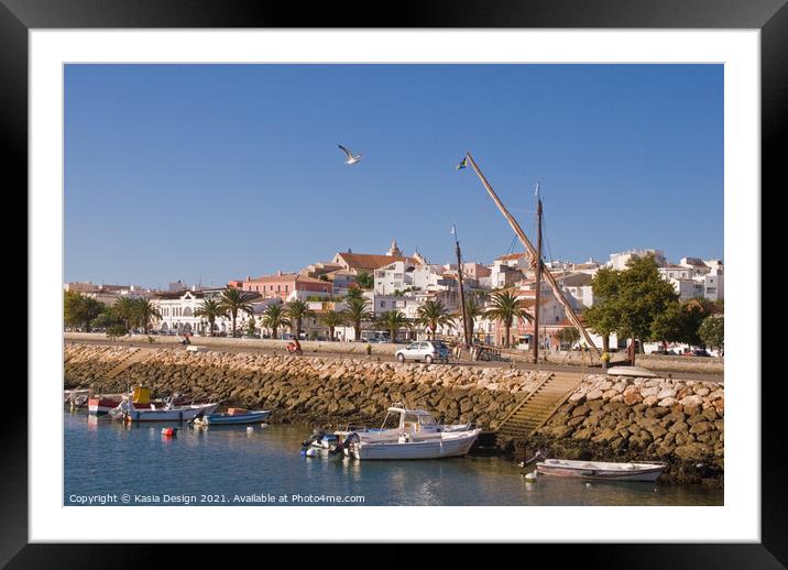 Lagos Waterfront, Algarve, Portugal Framed Mounted Print by Kasia Design