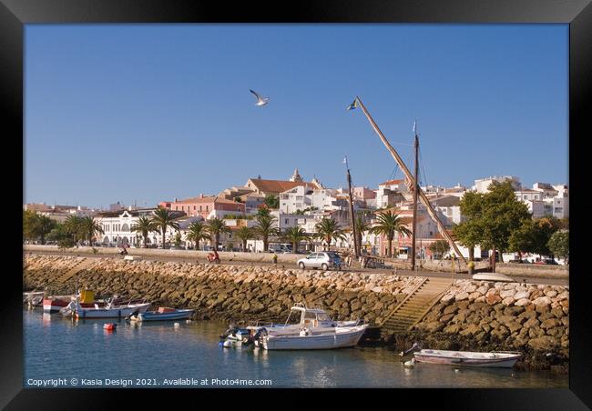 Lagos Waterfront, Algarve, Portugal Framed Print by Kasia Design