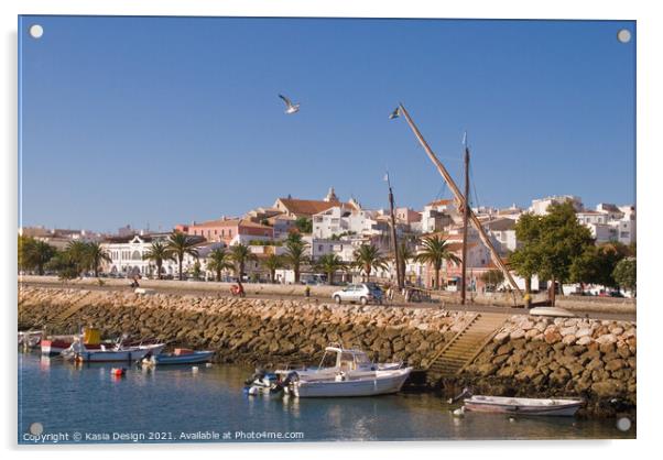 Lagos Waterfront, Algarve, Portugal Acrylic by Kasia Design