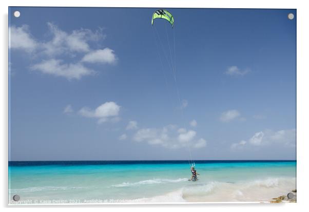 Kite Surfing Paradise Acrylic by Kasia Design