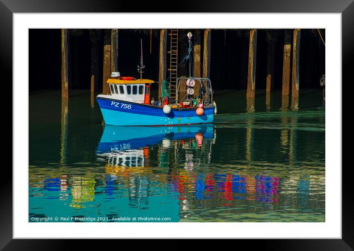 Captivating Colours of Brixham Framed Mounted Print by Paul F Prestidge