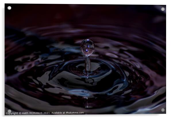 Water droplet Acrylic by Keith McManus