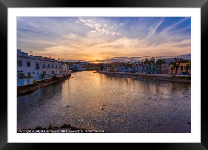 Sunset At The Rio Galao Tavira Portugal Framed Mounted Print by Wight Landscapes