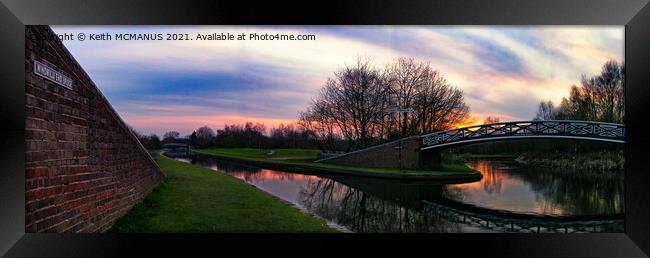 Panoramic sunset on Dudley canal Framed Print by Keith McManus