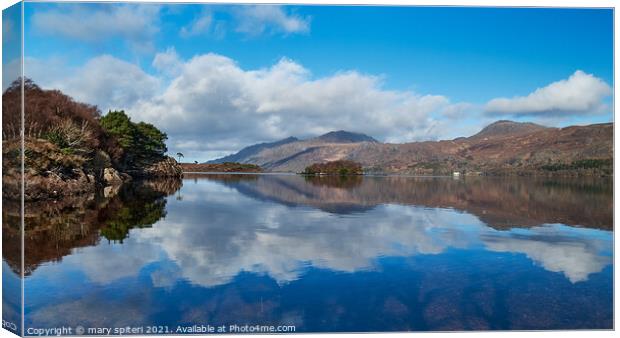 Loch Maree , Reflection perfection Canvas Print by mary spiteri
